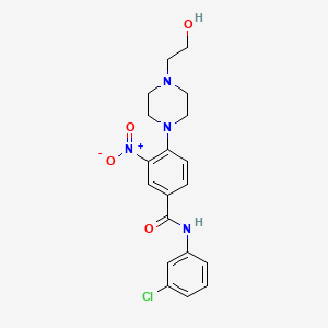 molecular formula C19H21ClN4O4 B4133381 N-(3-chlorophenyl)-4-[4-(2-hydroxyethyl)piperazin-1-yl]-3-nitrobenzamide 