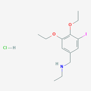 molecular formula C13H21ClINO2 B4133503 N-[(3,4-diethoxy-5-iodophenyl)methyl]ethanamine;hydrochloride 
