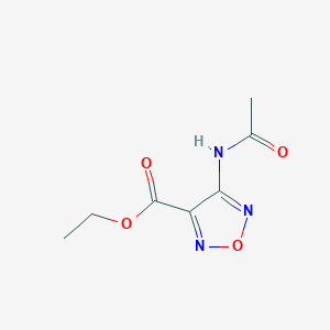 molecular formula C7H9N3O4 B413351 Ethyl 4-acetamido-1,2,5-oxadiazole-3-carboxylate CAS No. 311774-00-2