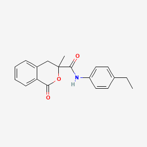 molecular formula C19H19NO3 B4133568 N-(4-ethylphenyl)-3-methyl-1-oxo-3,4-dihydro-1H-isochromene-3-carboxamide 