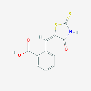 molecular formula C11H7NO3S2 B413357 2-[(E)-(2-mercapto-4-oxo-1,3-thiazol-5(4H)-ylidene)methyl]benzoic acid CAS No. 56661-83-7