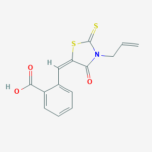 molecular formula C14H11NO3S2 B413359 2-(3-Allyl-4-oxo-2-thioxothiazolidin-5-ylidenemethyl)-benzoic acid CAS No. 5675-34-3