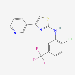 molecular formula C15H9ClF3N3S B4133675 N-[2-chloro-5-(trifluoromethyl)phenyl]-4-pyridin-3-yl-1,3-thiazol-2-amine 