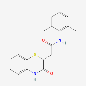 molecular formula C18H18N2O2S B4133705 N-(2,6-dimethylphenyl)-2-(3-oxo-4H-1,4-benzothiazin-2-yl)acetamide 