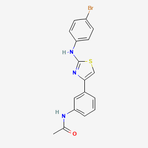 molecular formula C17H14BrN3OS B4133754 N-[3-[2-(4-bromoanilino)-1,3-thiazol-4-yl]phenyl]acetamide 