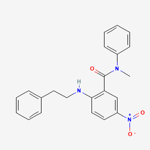 molecular formula C22H21N3O3 B4133894 N-methyl-5-nitro-N-phenyl-2-(2-phenylethylamino)benzamide 