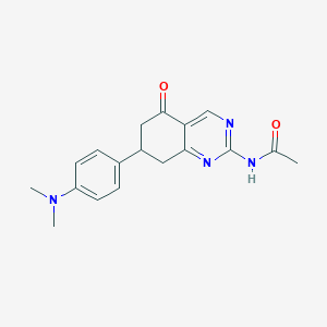 molecular formula C18H20N4O2 B4134030 N-{7-[4-(dimethylamino)phenyl]-5-oxo-5,6,7,8-tetrahydroquinazolin-2-yl}acetamide 