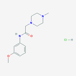molecular formula C14H22ClN3O2 B4134083 N-(3-methoxyphenyl)-2-(4-methylpiperazin-1-yl)acetamide;hydrochloride 