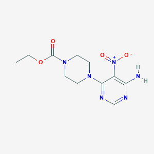 molecular formula C11H16N6O4 B4134095 Ethyl 4-(6-amino-5-nitropyrimidin-4-yl)piperazine-1-carboxylate 