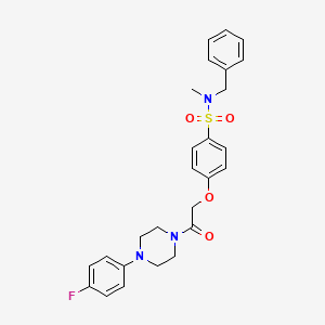 molecular formula C26H28FN3O4S B4134196 N-benzyl-4-[2-[4-(4-fluorophenyl)piperazin-1-yl]-2-oxoethoxy]-N-methylbenzenesulfonamide 
