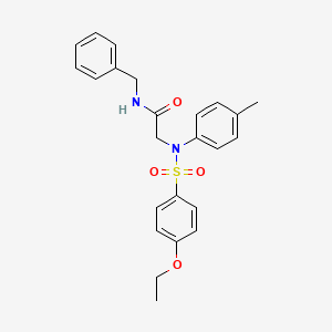 molecular formula C24H26N2O4S B4134208 N~1~-benzyl-N~2~-[(4-ethoxyphenyl)sulfonyl]-N~2~-(4-methylphenyl)glycinamide 