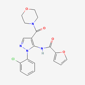 molecular formula C19H17ClN4O4 B4134219 N-[1-(2-CHLOROPHENYL)-4-(MORPHOLINE-4-CARBONYL)-1H-PYRAZOL-5-YL]FURAN-2-CARBOXAMIDE 