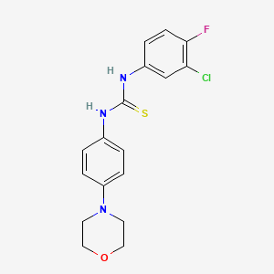 molecular formula C17H17ClFN3OS B4134340 N-(3-CHLORO-4-FLUOROPHENYL)-N'-(4-MORPHOLINOPHENYL)THIOUREA 