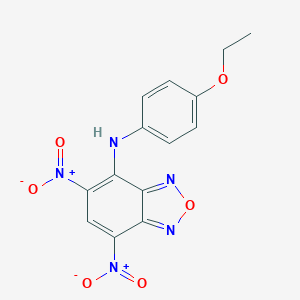 molecular formula C14H11N5O6 B413437 N-(4-ethoxyphenyl)-5,7-dinitro-2,1,3-benzoxadiazol-4-amine 