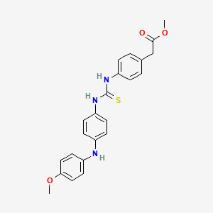 molecular formula C23H23N3O3S B4134458 METHYL 2-[4-({[4-(4-METHOXYANILINO)ANILINO]CARBOTHIOYL}AMINO)PHENYL]ACETATE 