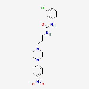 molecular formula C20H24ClN5O3 B4134486 1-(3-Chlorophenyl)-3-[3-[4-(4-nitrophenyl)piperazin-1-yl]propyl]urea 