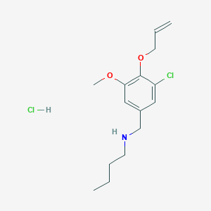 molecular formula C15H23Cl2NO2 B4134698 N-[(3-chloro-5-methoxy-4-prop-2-enoxyphenyl)methyl]butan-1-amine;hydrochloride 