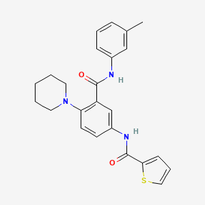 molecular formula C24H25N3O2S B4134707 N-[3-[(3-methylphenyl)carbamoyl]-4-piperidin-1-ylphenyl]thiophene-2-carboxamide 
