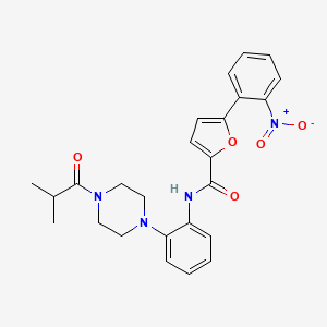 molecular formula C25H26N4O5 B4134839 N-[2-[4-(2-methylpropanoyl)piperazin-1-yl]phenyl]-5-(2-nitrophenyl)furan-2-carboxamide 