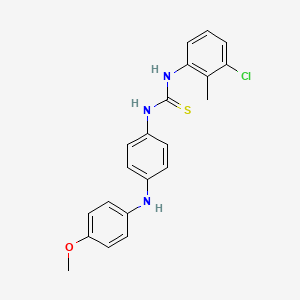 molecular formula C21H20ClN3OS B4134868 N-(3-CHLORO-2-METHYLPHENYL)-N'-[4-(4-METHOXYANILINO)PHENYL]THIOUREA 