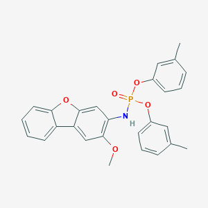 molecular formula C27H24NO5P B413489 Bis(3-methylphenyl) 2-methoxydibenzo[b,d]furan-3-ylamidophosphate 