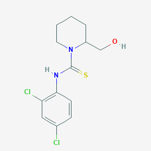 molecular formula C13H16Cl2N2OS B4134897 N-(2,4-dichlorophenyl)-2-(hydroxymethyl)piperidine-1-carbothioamide 