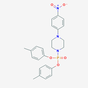 molecular formula C24H26N3O5P B413495 Bis(4-methylphenyl) 4-{4-nitrophenyl}-1-piperazinylphosphonate 
