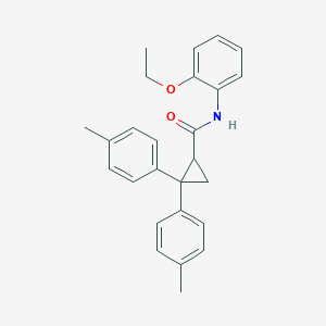 molecular formula C26H27NO2 B413502 N-(2-ethoxyphenyl)-2,2-bis(4-methylphenyl)cyclopropanecarboxamide 