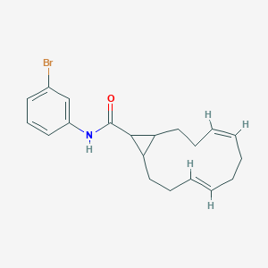 molecular formula C20H24BrNO B413506 N-(3-bromophenyl)bicyclo[10.1.0]trideca-4,8-diene-13-carboxamide 