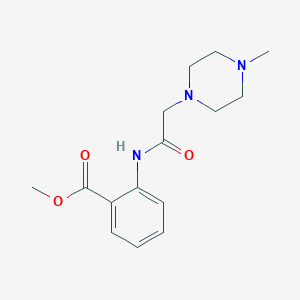 molecular formula C15H21N3O3 B4135161 Methyl 2-[[2-(4-methylpiperazin-1-yl)acetyl]amino]benzoate 