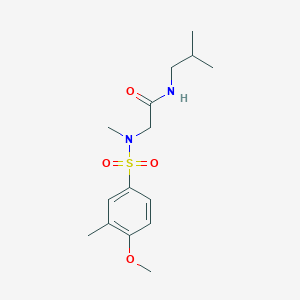molecular formula C15H24N2O4S B4135203 N~2~-[(4-methoxy-3-methylphenyl)sulfonyl]-N~2~-methyl-N-(2-methylpropyl)glycinamide 