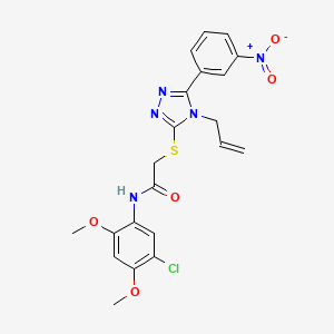 molecular formula C21H20ClN5O5S B4135282 N-(5-chloro-2,4-dimethoxyphenyl)-2-{[5-(3-nitrophenyl)-4-(prop-2-en-1-yl)-4H-1,2,4-triazol-3-yl]sulfanyl}acetamide 