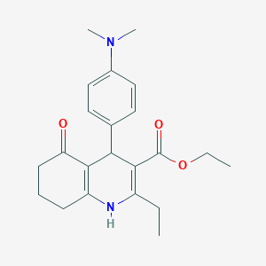 molecular formula C22H28N2O3 B413529 ethyl 4-[4-(dimethylamino)phenyl]-2-ethyl-5-oxo-1,4,5,6,7,8-hexahydroquinoline-3-carboxylate 