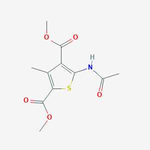 molecular formula C11H13NO5S B413537 Dimethyl 5-acetamido-3-methylthiophene-2,4-dicarboxylate CAS No. 313552-58-8
