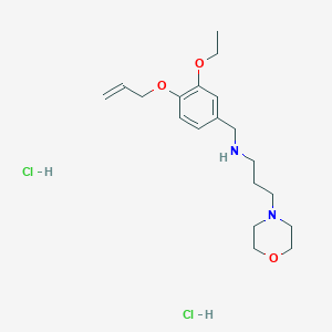 molecular formula C19H32Cl2N2O3 B4135370 N-[(3-ethoxy-4-prop-2-enoxyphenyl)methyl]-3-morpholin-4-ylpropan-1-amine;dihydrochloride 