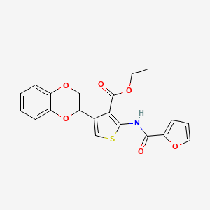 molecular formula C20H17NO6S B4135455 ETHYL 4-(2,3-DIHYDRO-1,4-BENZODIOXIN-2-YL)-2-(FURAN-2-AMIDO)THIOPHENE-3-CARBOXYLATE 