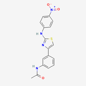 molecular formula C17H14N4O3S B4135490 N-[3-[2-(4-nitroanilino)-1,3-thiazol-4-yl]phenyl]acetamide 