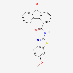 molecular formula C22H14N2O3S B4135556 N-(6-methoxy-1,3-benzothiazol-2-yl)-9-oxofluorene-4-carboxamide 