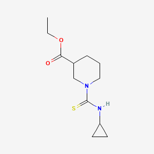 molecular formula C12H20N2O2S B4135745 Ethyl 1-(cyclopropylcarbamothioyl)piperidine-3-carboxylate 