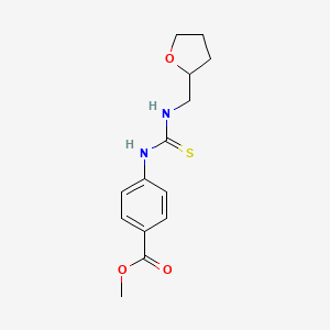 molecular formula C14H18N2O3S B4135854 Methyl 4-{[(tetrahydrofuran-2-ylmethyl)carbamothioyl]amino}benzoate 