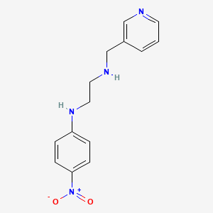 molecular formula C14H16N4O2 B4135899 N-[2-(4-NITROANILINO)ETHYL]-N-(3-PYRIDYLMETHYL)AMINE 