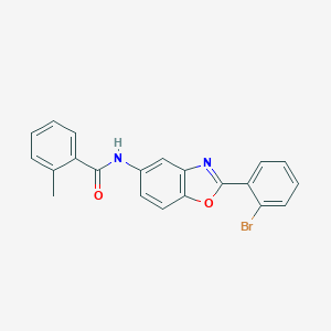 molecular formula C21H15BrN2O2 B413592 N-[2-(2-bromophenyl)-1,3-benzoxazol-5-yl]-2-methylbenzamide 