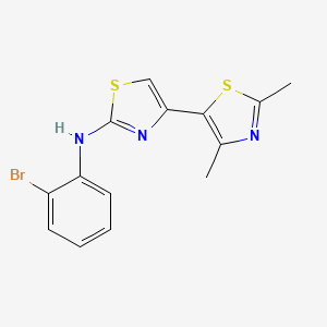 molecular formula C14H12BrN3S2 B4135949 N-(2-bromophenyl)-4-(2,4-dimethyl-1,3-thiazol-5-yl)-1,3-thiazol-2-amine 