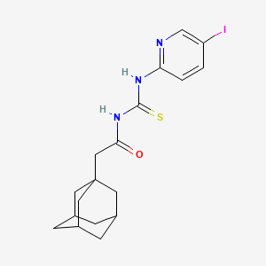molecular formula C18H22IN3OS B4136021 N-[(5-iodopyridin-2-yl)carbamothioyl]-2-(tricyclo[3.3.1.1~3,7~]dec-1-yl)acetamide 