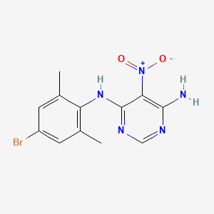 molecular formula C12H12BrN5O2 B4136076 N4-(4-bromo-2,6-dimethylphenyl)-5-nitropyrimidine-4,6-diamine 