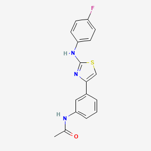 molecular formula C17H14FN3OS B4136150 N-[3-[2-(4-fluoroanilino)-1,3-thiazol-4-yl]phenyl]acetamide 