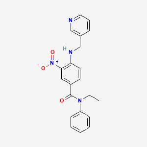 molecular formula C21H20N4O3 B4136156 N-ethyl-3-nitro-N-phenyl-4-(pyridin-3-ylmethylamino)benzamide 