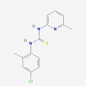 molecular formula C14H14ClN3S B4136186 1-(4-Chloro-2-methylphenyl)-3-(6-methylpyridin-2-yl)thiourea 