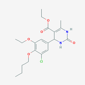 molecular formula C20H27ClN2O5 B4136251 ethyl 4-(4-butoxy-3-chloro-5-ethoxyphenyl)-6-methyl-2-oxo-3,4-dihydro-1H-pyrimidine-5-carboxylate 