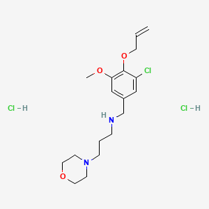 molecular formula C18H29Cl3N2O3 B4136385 N-[(3-chloro-5-methoxy-4-prop-2-enoxyphenyl)methyl]-3-morpholin-4-ylpropan-1-amine;dihydrochloride 
